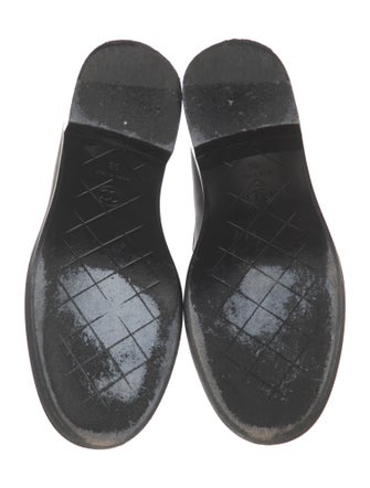 Chanel Interlocking CC Logo Leather Loafers