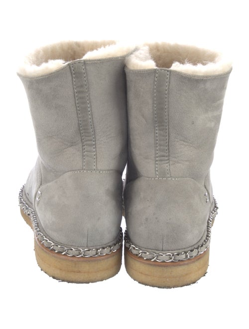 Chanel Interlocking CC Logo Suede Boots