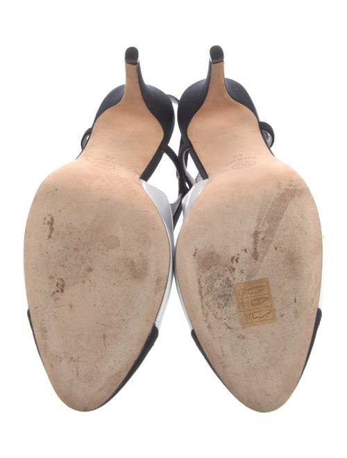 Chanel Interlocking CC Logo Leather Slingback Pumps