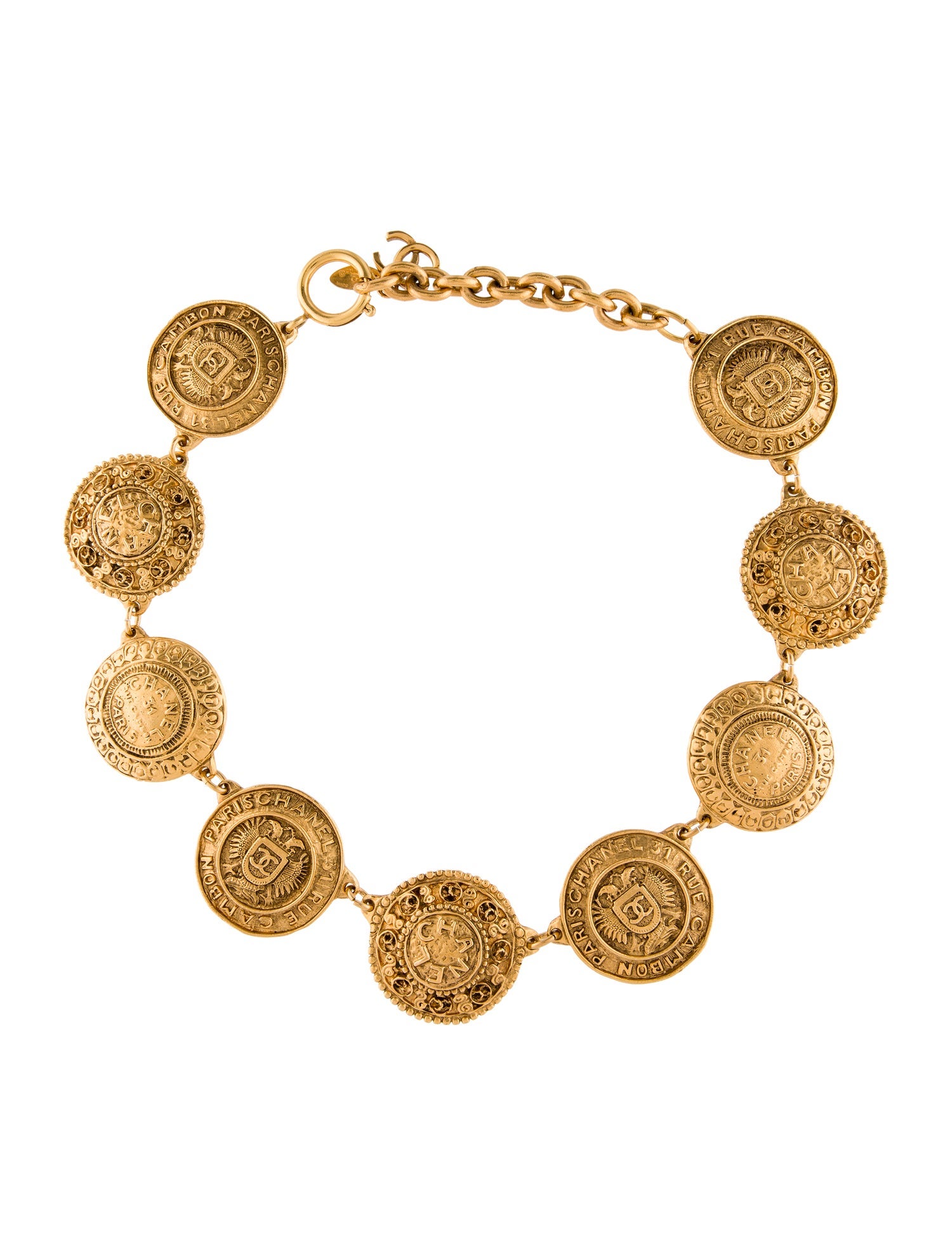 Chanel Vintage 31 Rue Cambon Medallion Collar Necklace