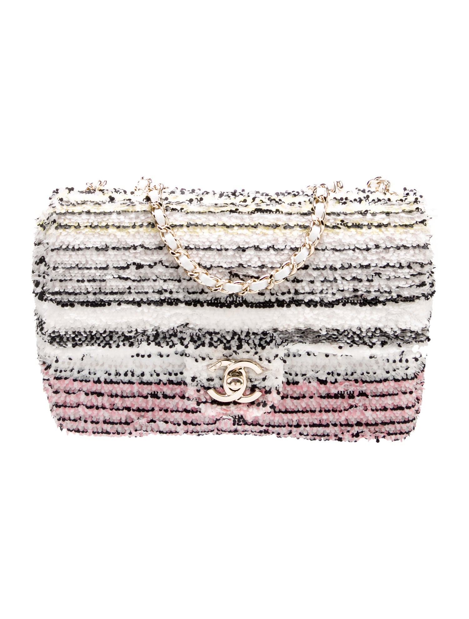 Chanel Rectangular Mini Sequin Single Flap Bag