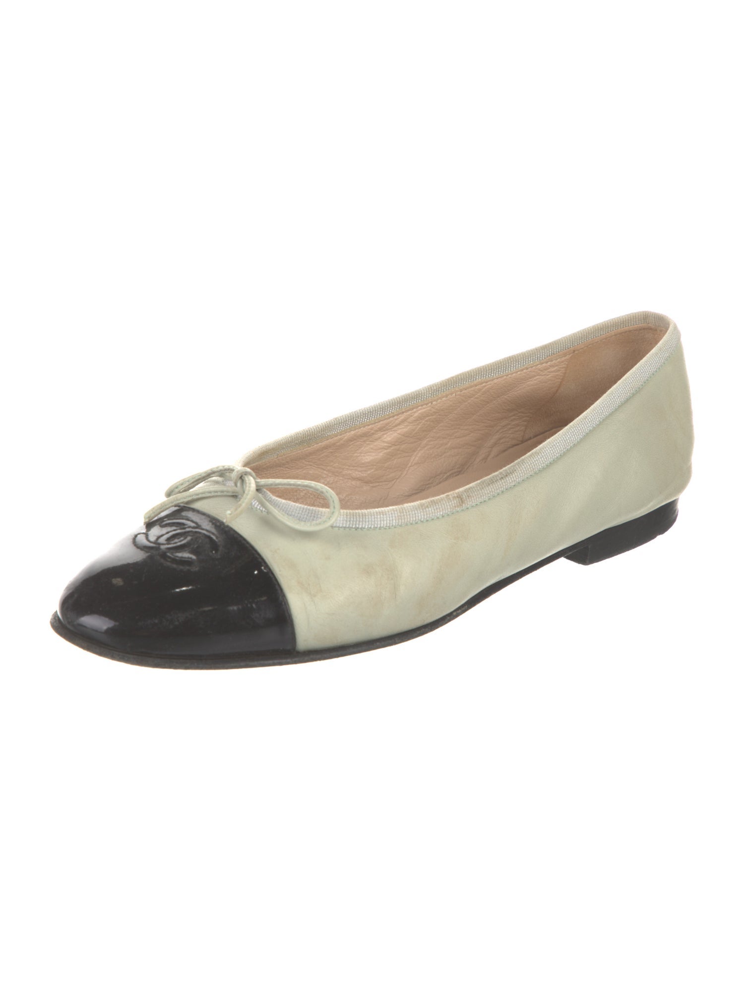 Chanel Vintage Interlocking CC Logo Ballet Flats