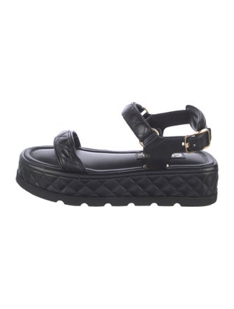 Chanel 2022 Interlocking CC Logo Slingback Sandals