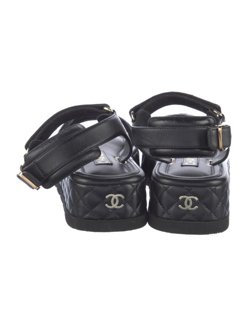 Chanel 2022 Interlocking CC Logo Slingback Sandals