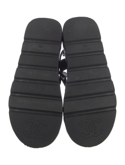 Chanel 2022 Interlocking CC Logo Slingback Sandals