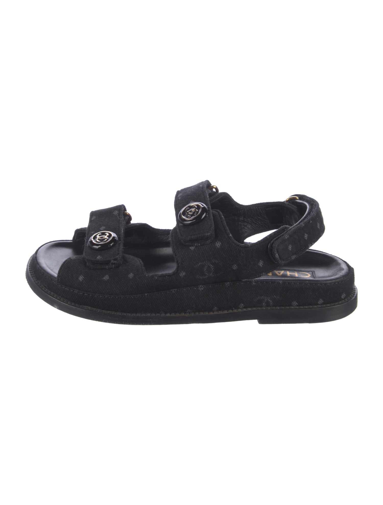 Chanel 2023 Interlocking CC Logo Slingback Sandals