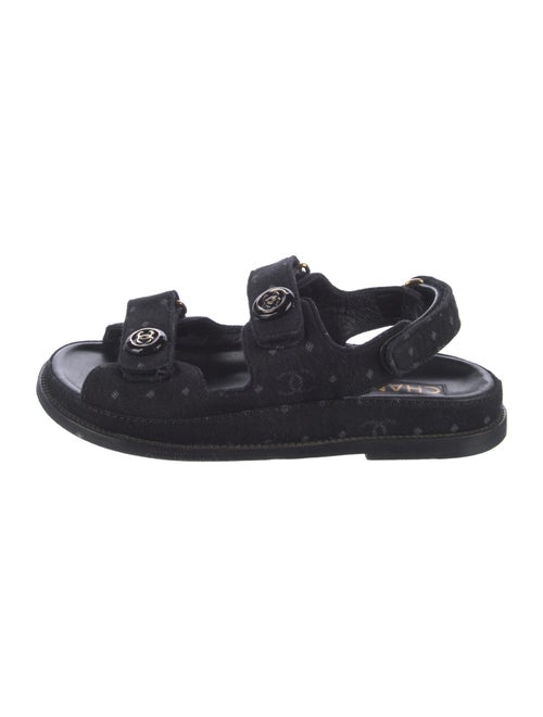 Chanel 2023 Interlocking CC Logo Slingback Sandals