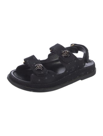 Chanel 2023 Interlocking CC Logo Slingback Sandals