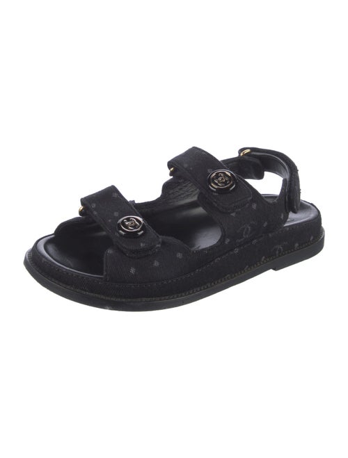 Chanel 2023 Interlocking CC Logo Slingback Sandals