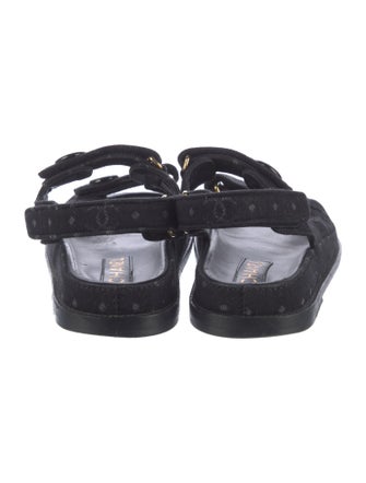 Chanel 2023 Interlocking CC Logo Slingback Sandals