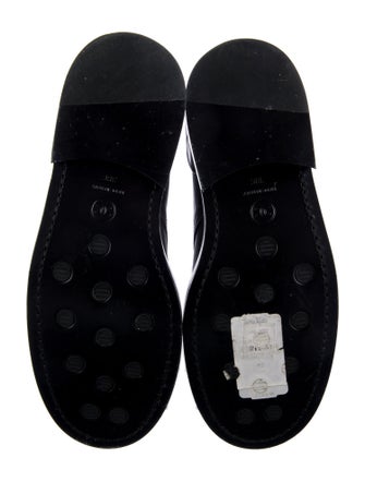 Chanel Leather Colorblock Pattern Combat Boots