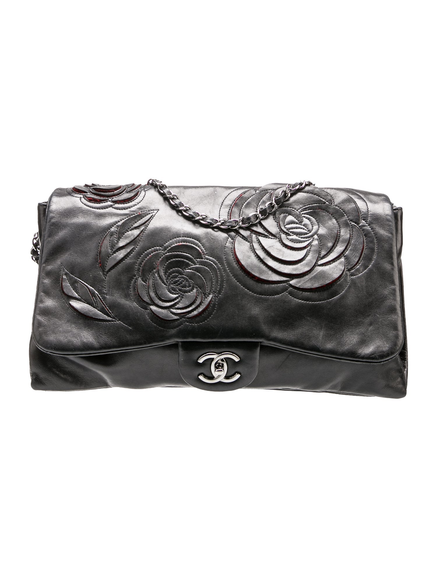 Chanel Paris-Shanghai Tweed Petals Camellia Flap Bag