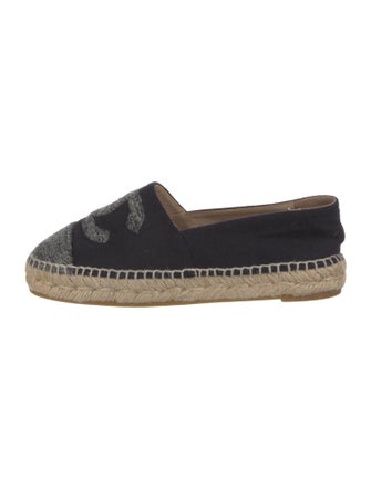 Chanel Interlocking CC Logo Wool Espadrilles