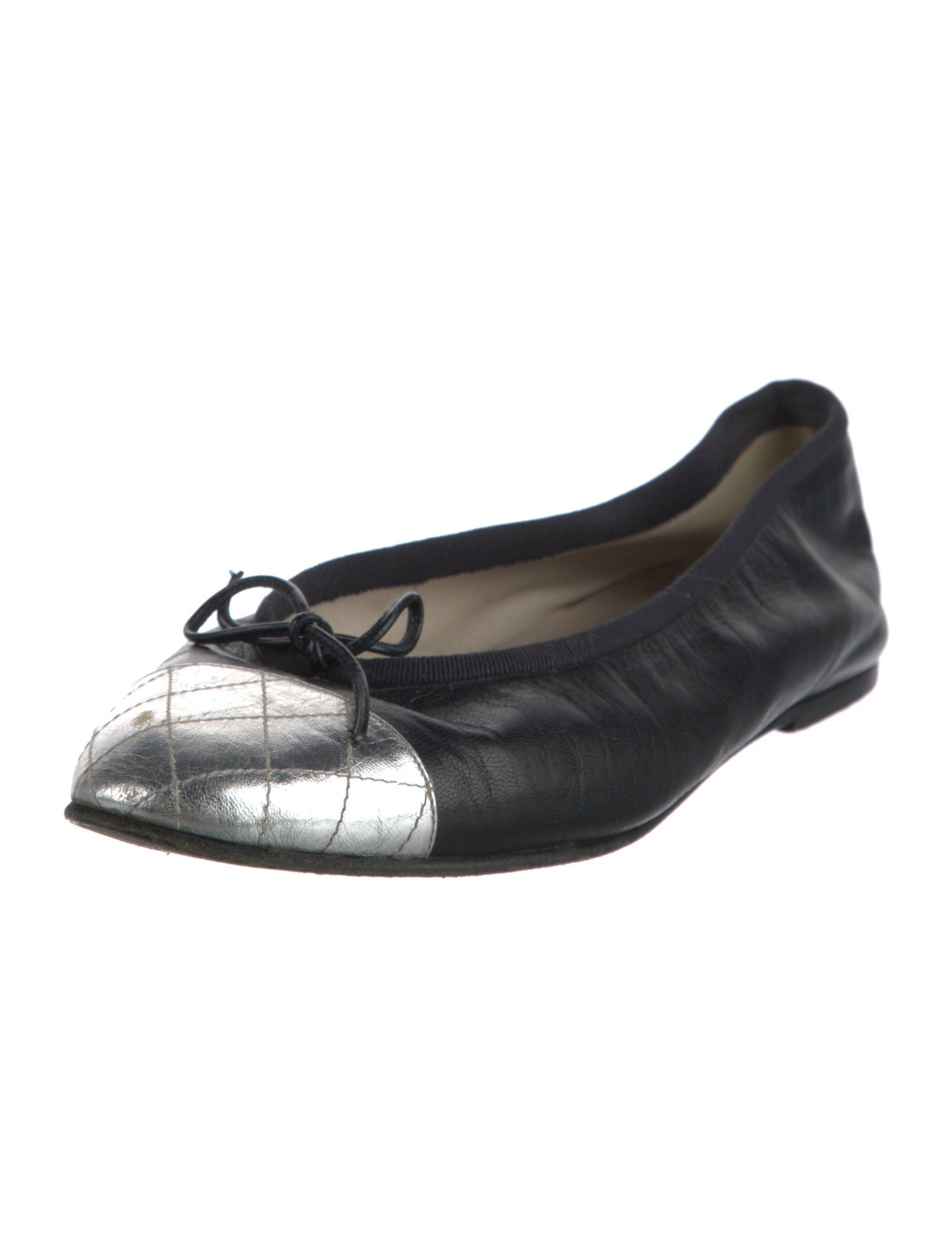 Chanel Vintage Interlocking CC Logo Ballet Flats