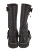Chanel Interlocking CC Logo Leather Combat Boots