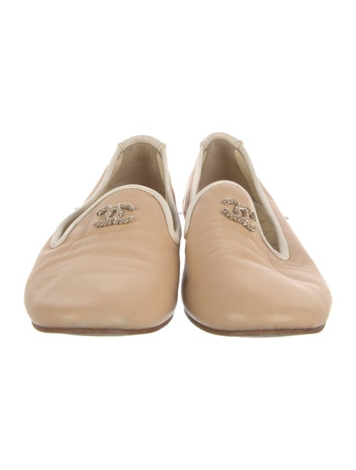 Chanel Interlocking CC Logo Leather Loafers