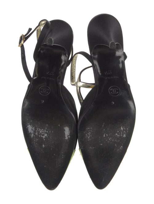 Chanel Interlocking CC Logo Satin Pumps