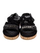 Chanel Interlocking CC Logo Leather Espadrilles