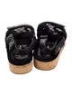Chanel Interlocking CC Logo Leather Espadrilles