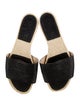 Chanel Interlocking CC Logo Leather Espadrilles