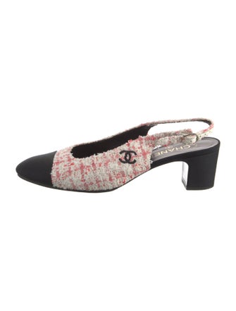 Chanel 2024 Interlocking CC Logo Slingback Pumps