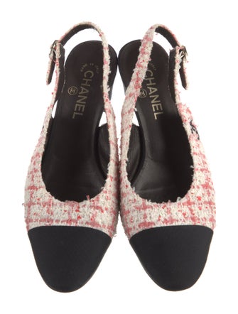 Chanel 2024 Interlocking CC Logo Slingback Pumps