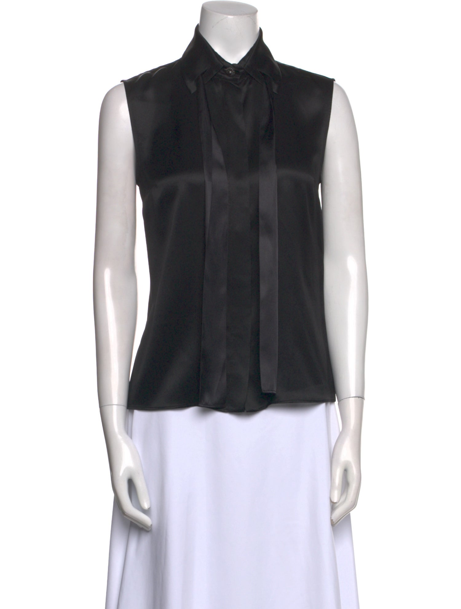 Chanel 2016 Silk Button-Up Top