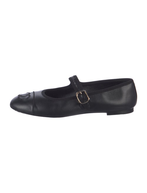 Chanel Interlocking CC Logo Lambskin Mary Jane Flats