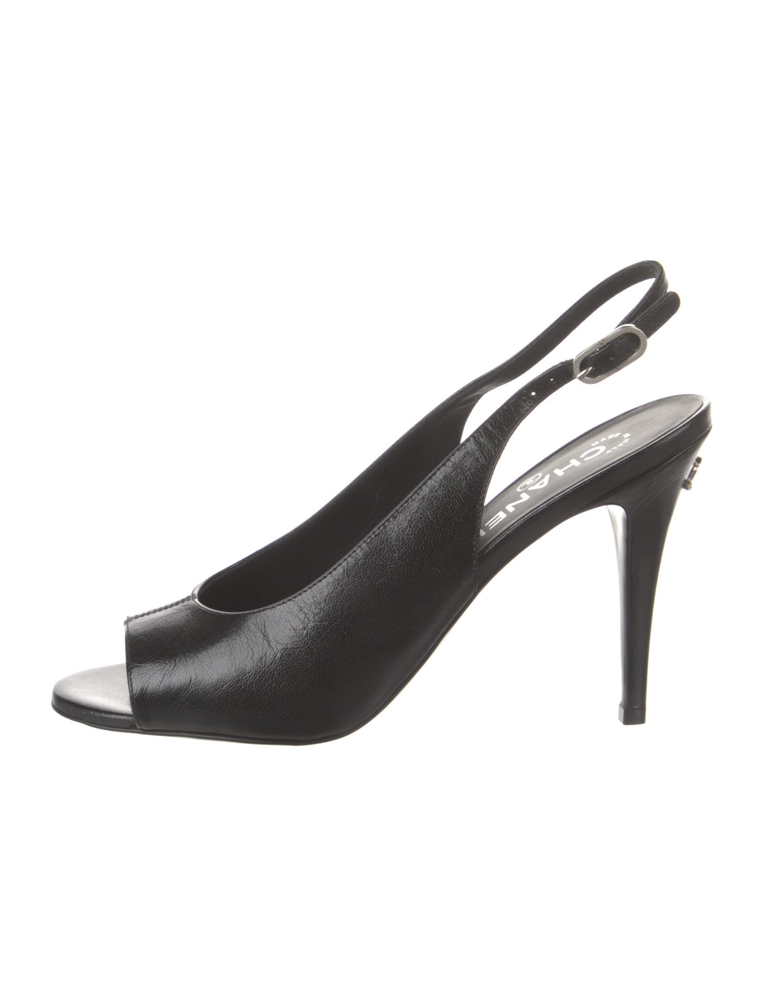 Chanel 2022 Interlocking CC Logo Slingback Sandals