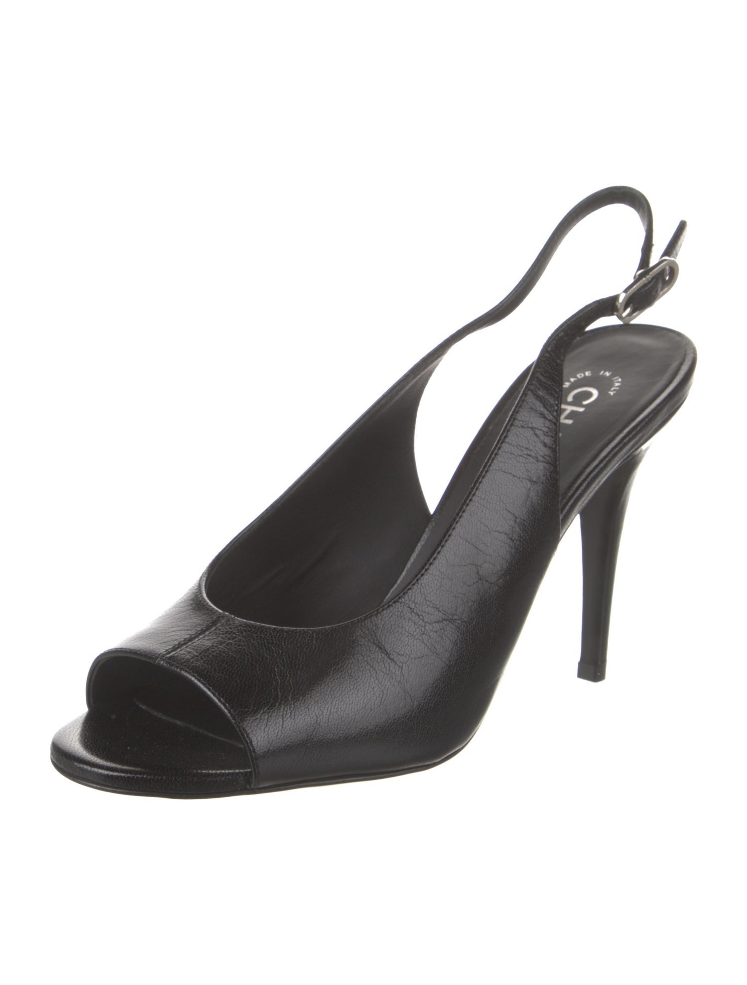 Chanel 2022 Interlocking CC Logo Slingback Sandals