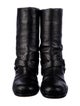 Chanel 2005 Interlocking CC Logo Moto Boots