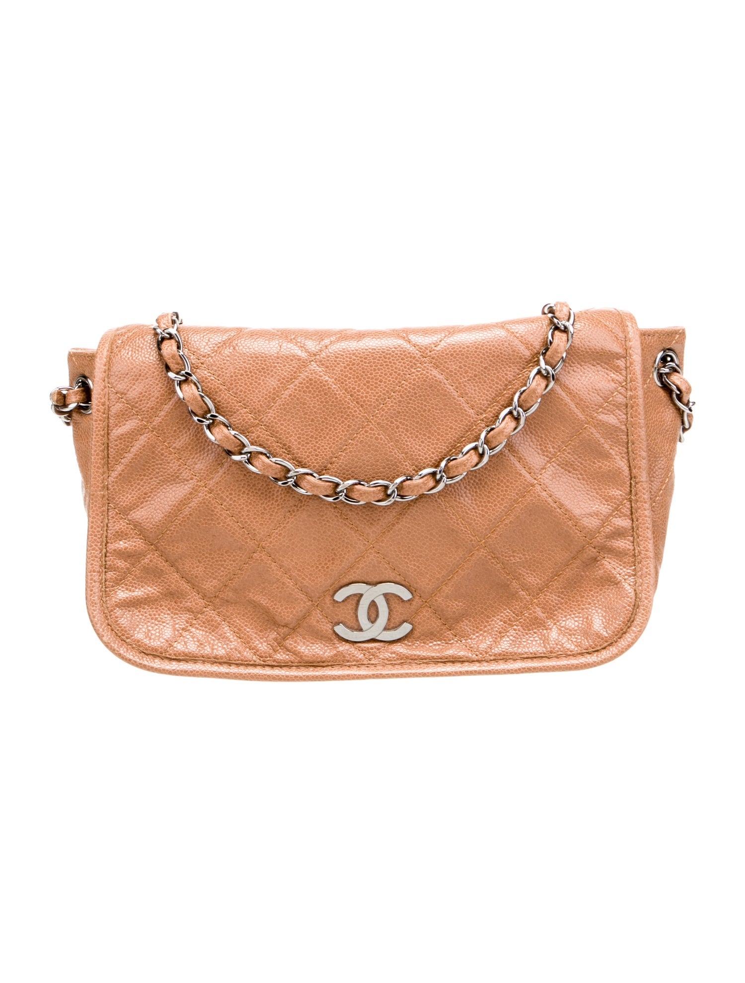 Chanel Quilted Caviar Medium Natural Beauty Accordion Flap Bag