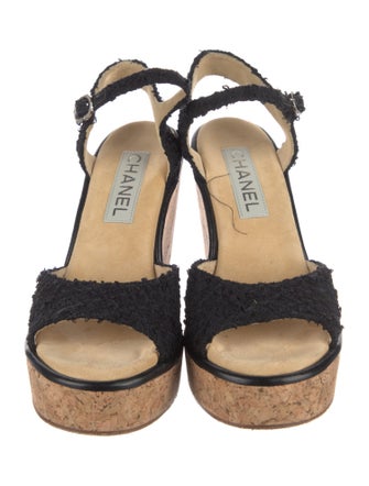 Chanel 2023 Interlocking CC Logo Sandals