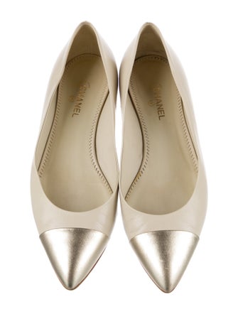 Chanel 2014 Interlocking CC Logo Ballet Flats