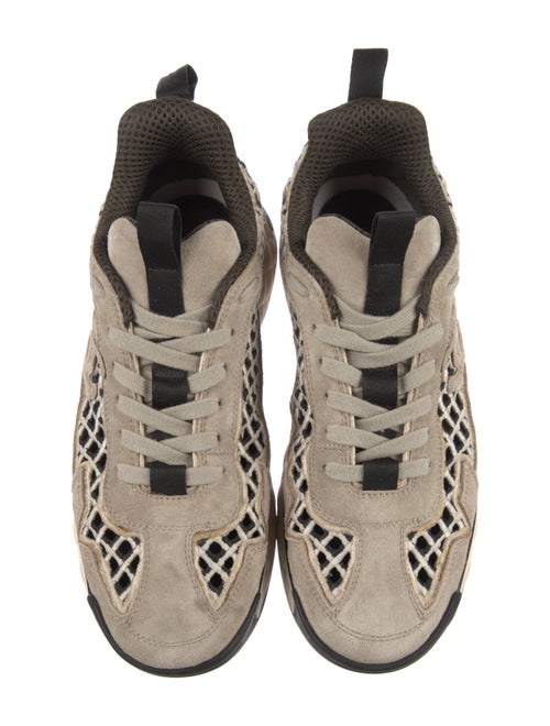 Chanel Interlocking CC Logo Suede Sneakers
