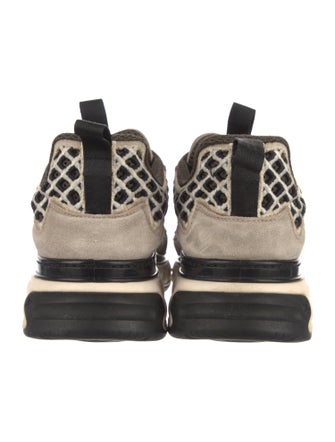 Chanel Interlocking CC Logo Suede Sneakers