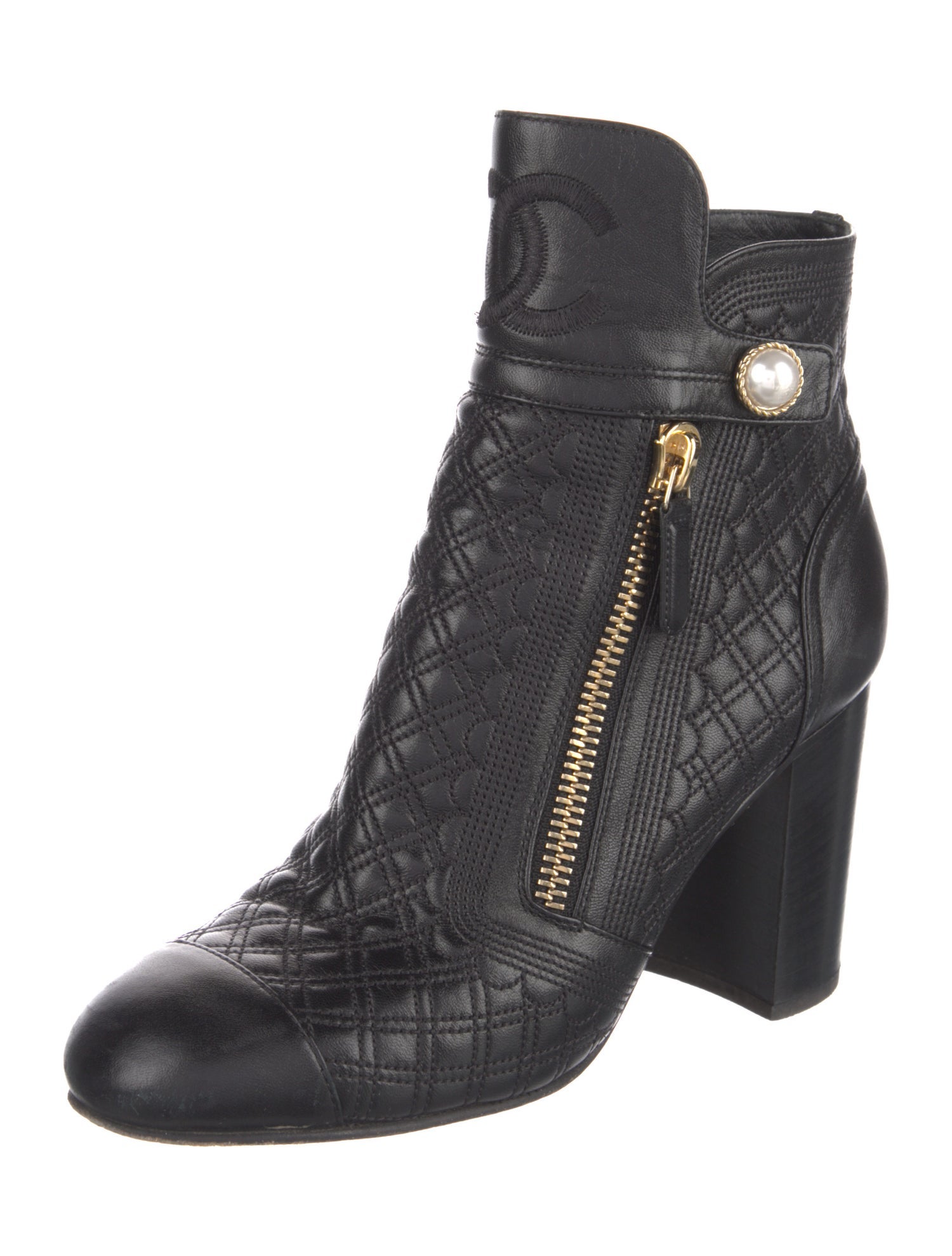 Chanel 2019 Interlocking CC Logo Boots