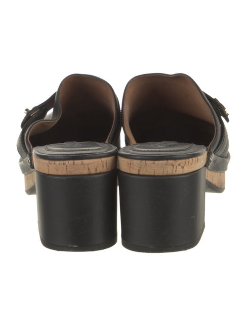 Chanel Interlocking CC Logo Leather Mules