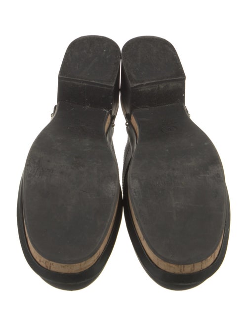 Chanel Interlocking CC Logo Leather Mules