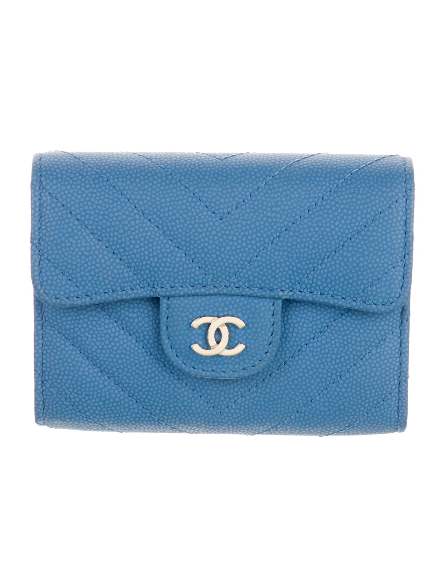 Chanel 2019 Interlocking CC Logo Compact Wallet