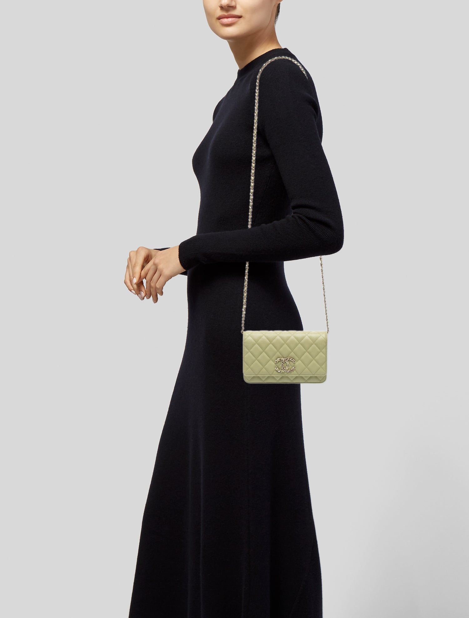 Chanel French New Wave Chain CC Wallet On Chain w/Tags