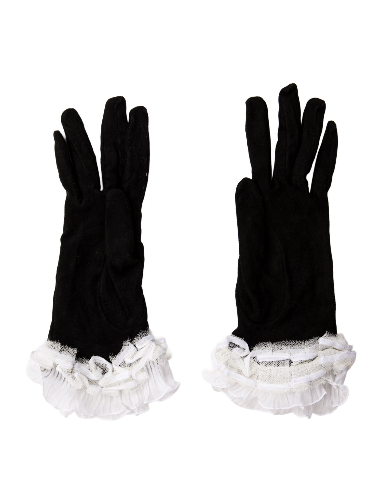 Chanel Suede Lace Gloves