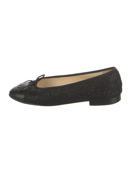 Chanel Interlocking CC Logo Suede Ballet Flats