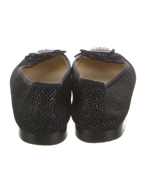Chanel Interlocking CC Logo Suede Ballet Flats