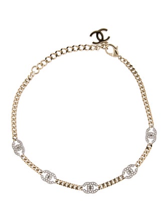 Chanel 2025 Strass CC Station Necklace