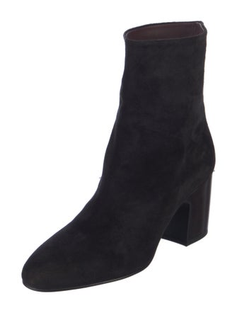 Chanel Interlocking CC Logo Suede Boots