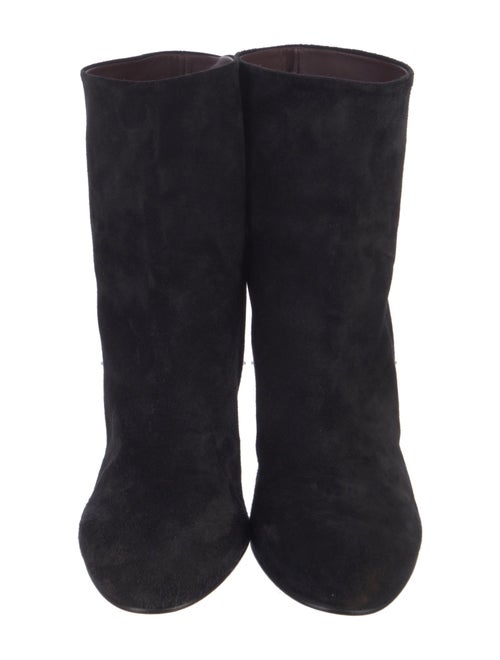 Chanel Interlocking CC Logo Suede Boots