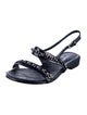 Chanel Interlocking CC Logo Leather Slingback Sandals