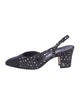 Chanel Interlocking CC Logo Tweed Slingback Pumps