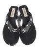 Chanel Interlocking CC Logo Leather Slides